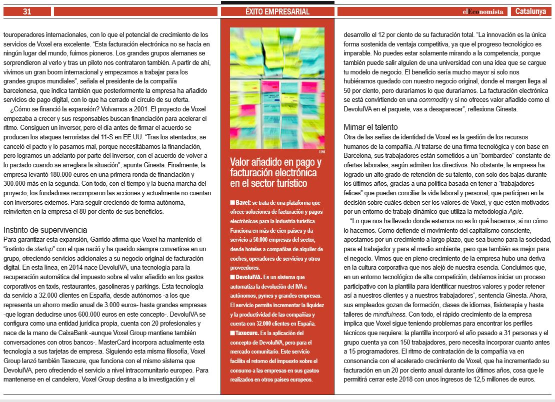 Voxel Group a El Economista