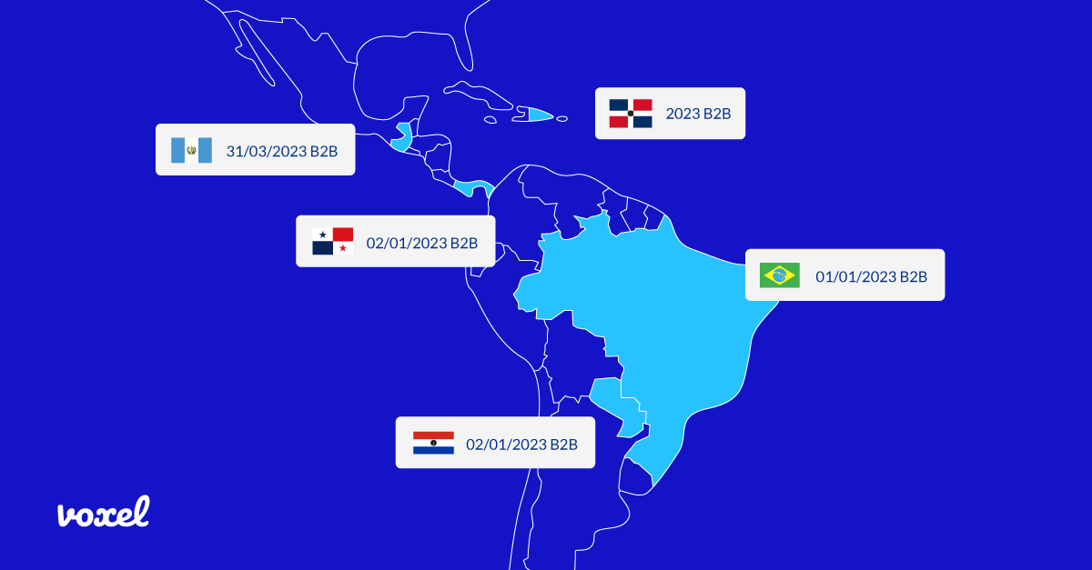 America electronic invoice map