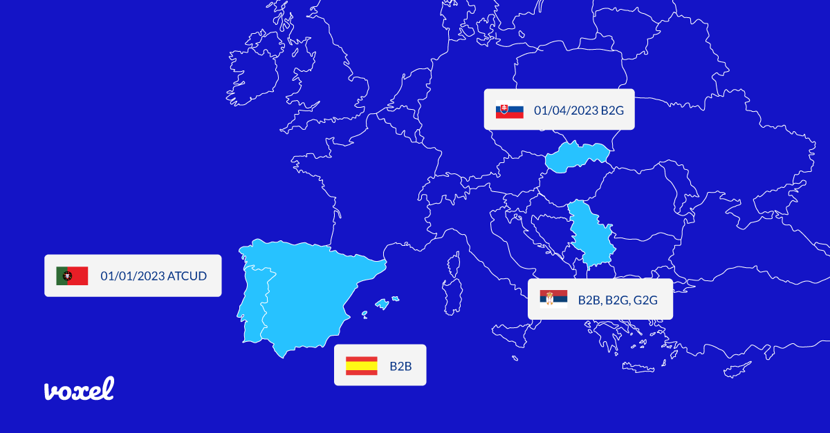 Mapa europa factura electrònica