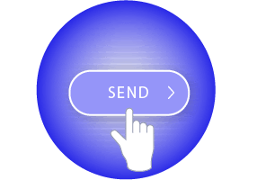 ilustración de una mano clicando en un botón enviar