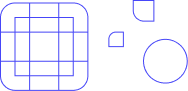 icono cuadrados azul