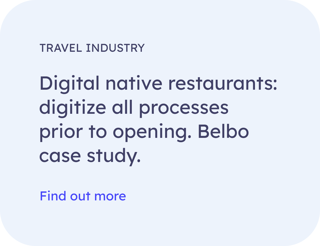 Digital native restaurants: digitize all processes prior to opening. Belbo case study.