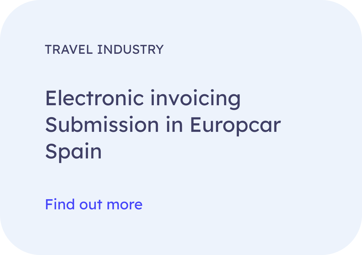 Electronic invoicing Submission in Europcar Spain