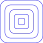 icono espiral cuadrado transparente y azul