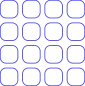 icono red cuadrados transparentes y azules